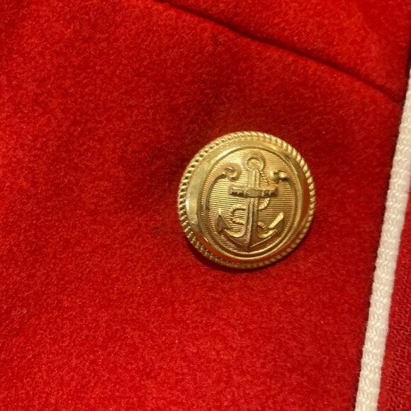 Vtg army military marine parade red embroidered mens mess dress jacket small - Picture 2 of 9